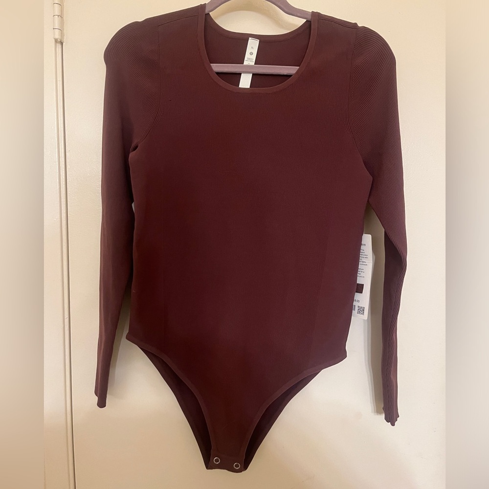 Lululemon tight fit knit long sleeve bodysuit